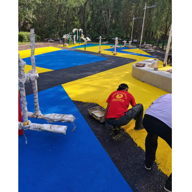 兒童游樂場塑膠地板實(shí)景圖2